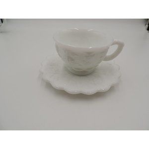 Westmoreland Cup and saucer Paneled grape